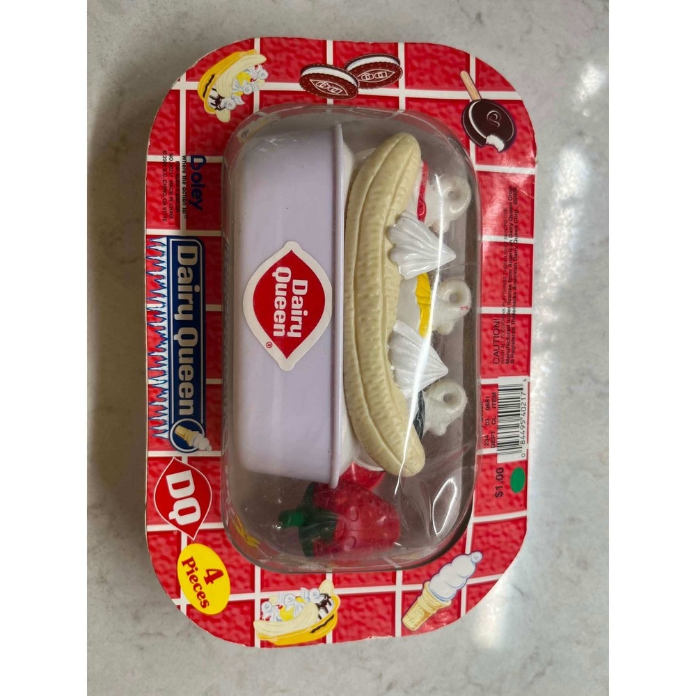 Dairy Queen Banana Split Play Food Set 4 Pieces Boley DQ Toy New in Package